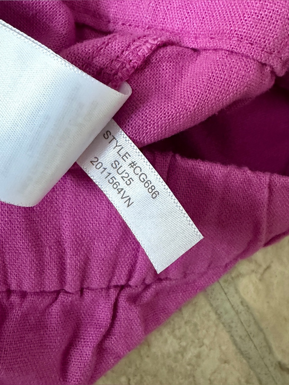 J.Crew Linen Blend Pull On Shorts XL Pink Elastic Waist Casual Summer NWT Barbie - Picture 5 of 6